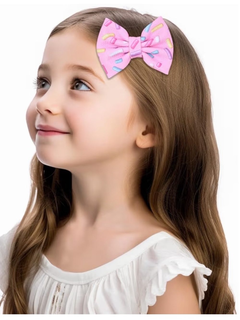 4 Pack Candy Hair Bows New in Package-Candy Sprinkle Design Girls/Women
